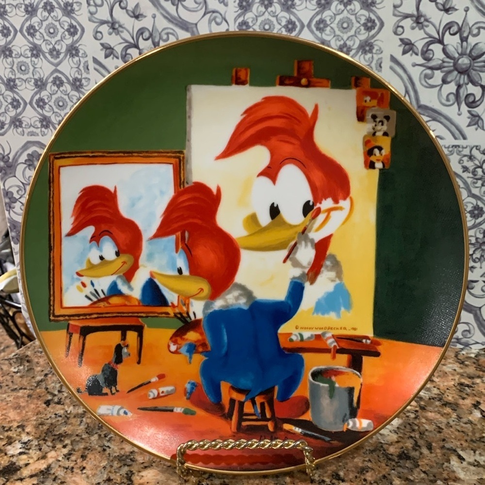🔹Happy Art Woody's Triple Self Portrait Collector Plate…